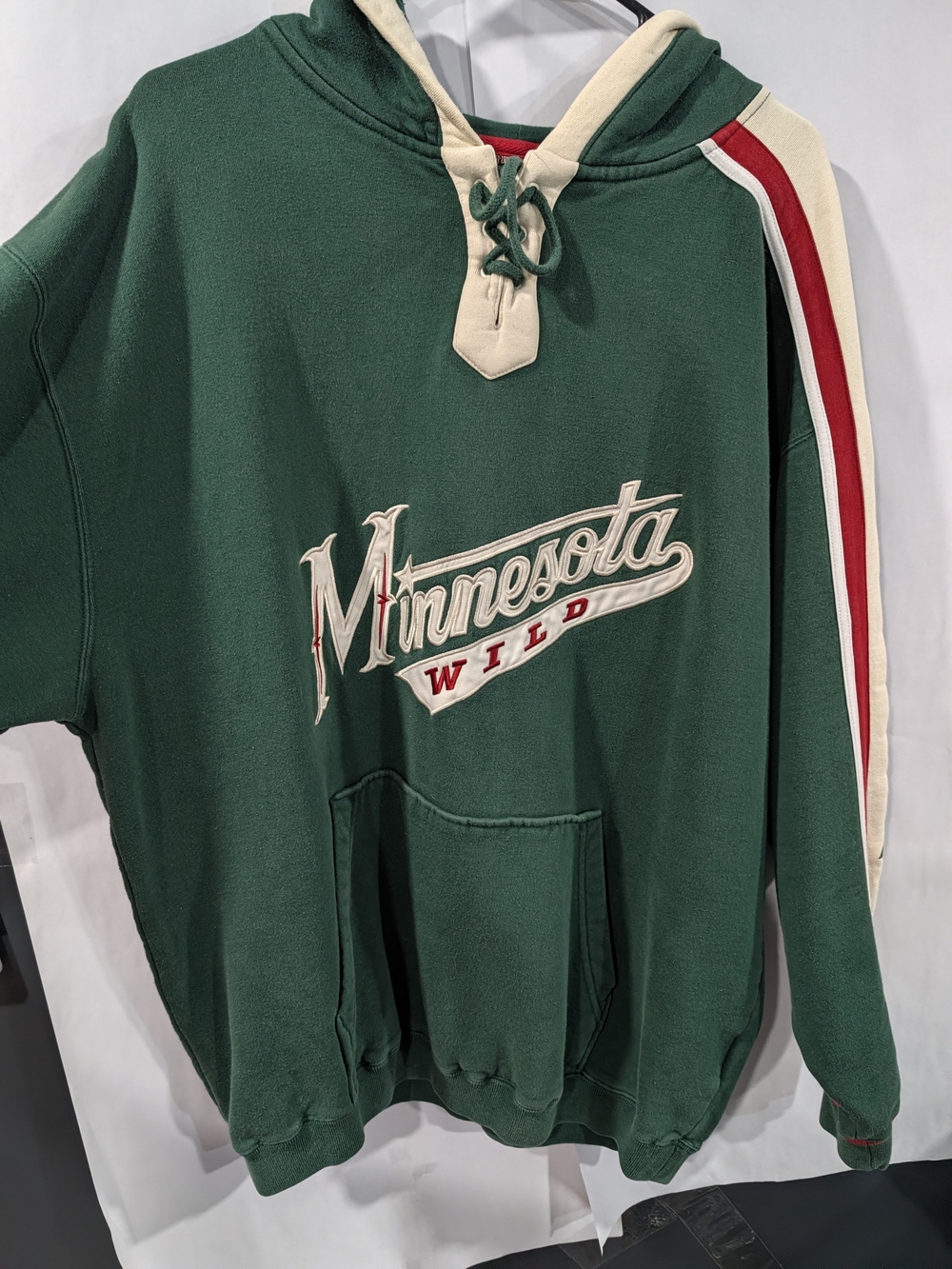 Minnesota Wild Green Lace-Up Crewneck Sweatshirt